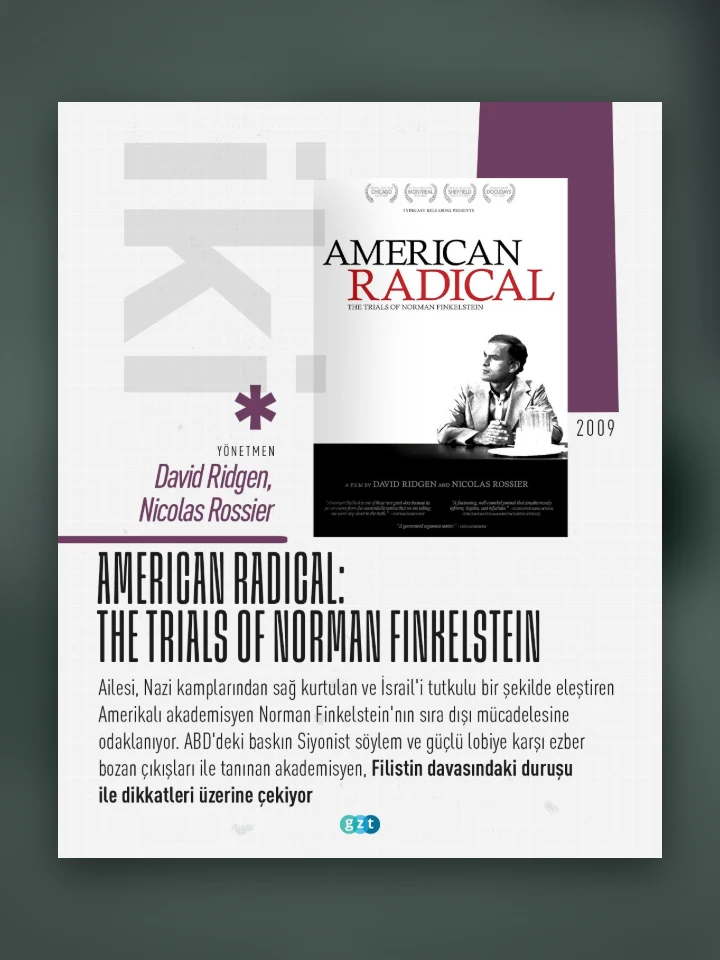 American Radical: The Trials of Norman Finkelstein — UFİDAB Filistin Kütüphanesi